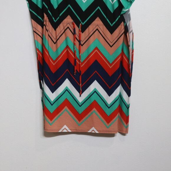 Haani Chevron Midi Dress Sz S - Picture 3 of 8